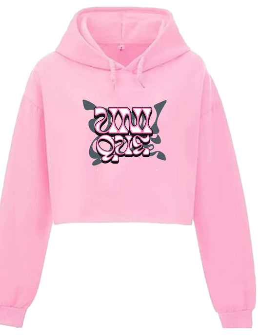 Unique lightweight cropped hoodie